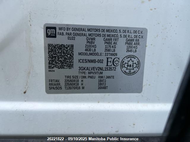 GMC lyx 2022 3GKALVEV2NL153572 Image 9