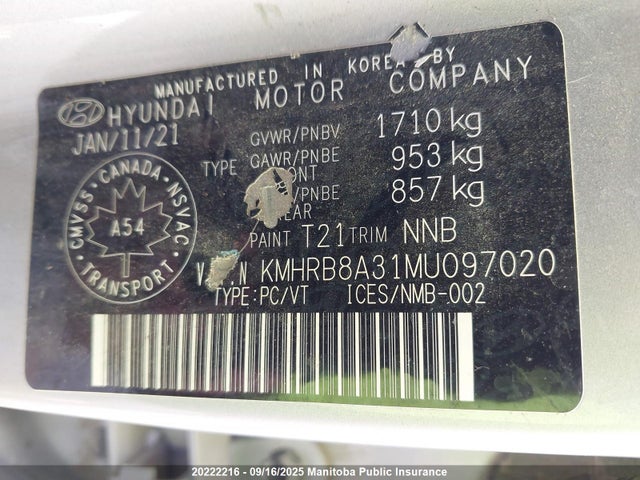 Hyundai gamma ii 2021 KMHRB8A31MU097020 Image 9