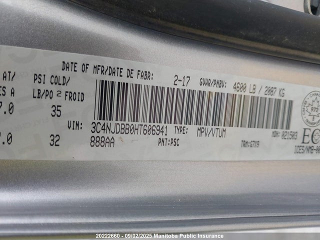 3C4NJDBB0HT606941 Jeep Compass
