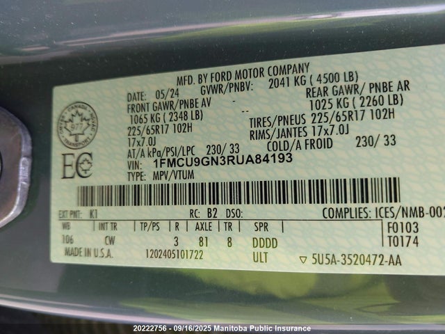 Ford dragon gtdi 2024 1FMCU9GN3RUA84193 Image 9