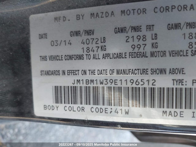 JM1BM1W39E1196512 Mazda py