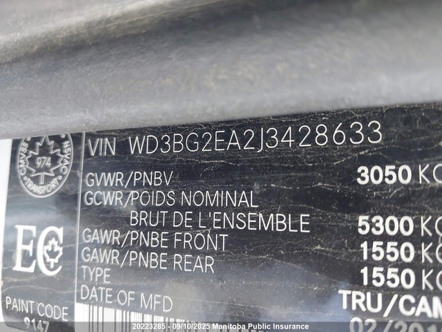Mercedes Benz m274 2018 WD3BG2EA2J3428633 Image 9