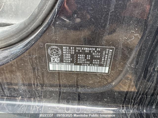 3VWDB7AJ7HM362456 Volkswagen 1.4 tsi