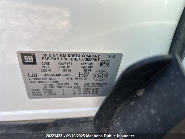 KL79MRSLXMB116594 Chevrolet l3t - l3, sidi, vvt, alum