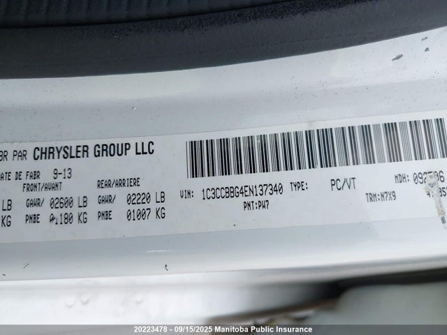 1C3CCBBG4EN137340 Chrysler 200