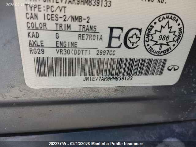 JN1EV7AR9HM839133 Infiniti Q50 3.0t 3.0t