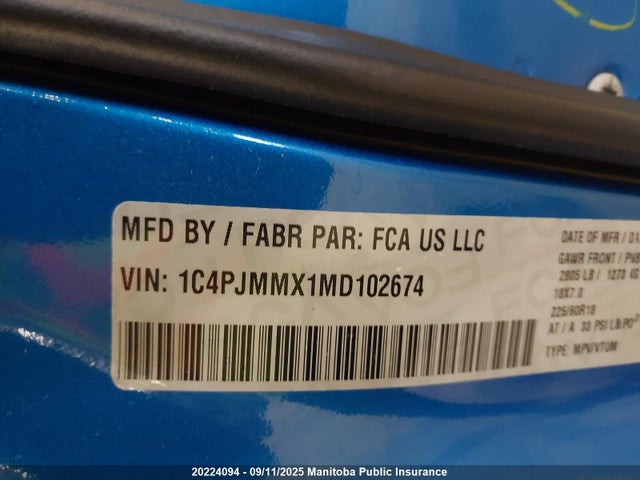 1C4PJMMX1MD102674 Jeep Cherokee