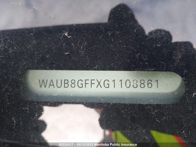 WAUB8GFFXG1108861 Audi A3