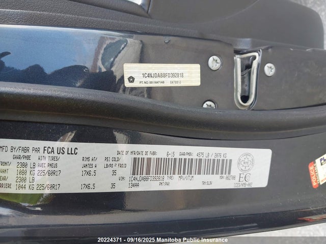 1C4NJDAB8FD392818 Jeep Compass