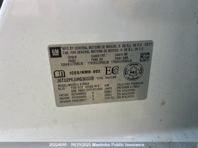 3GTU2PEJ0HG362228 GMC l86 - sidi: spark ignited direct injection, vvt: variable valve timing, afm, e85 max, alum