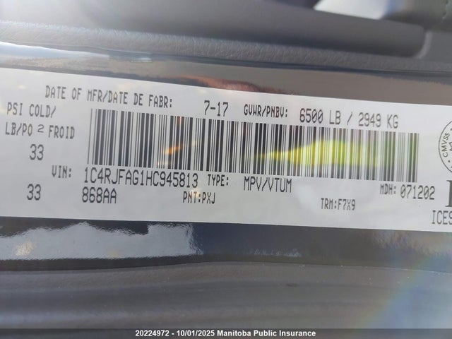 Jeep 2017 2017 1C4RJFAG1HC945813 Image 9
