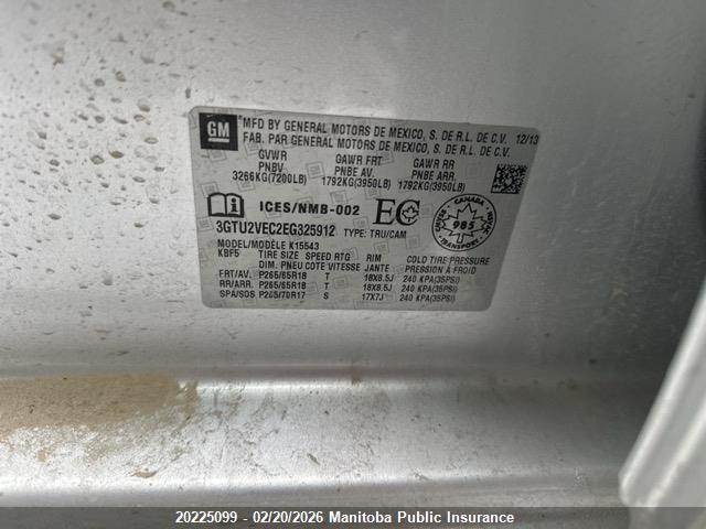 3GTU2VEC2EG325912 GMC SIERRA 1500 CREW CAB