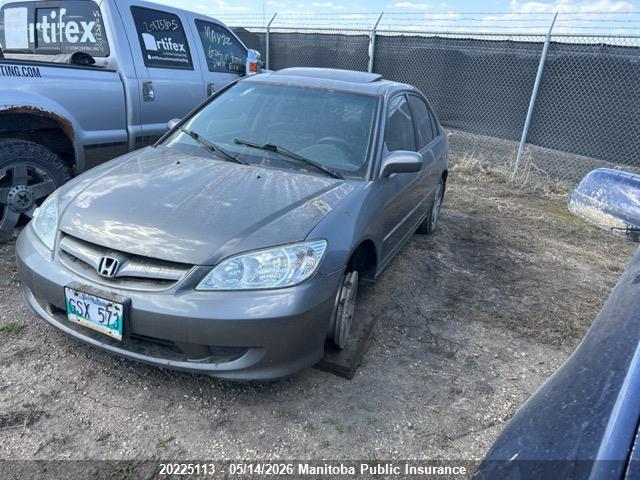 Продаж на аукціоні авто 2005 Honda Civic Hybrid, vin: JHMES96515S800159, номер лоту: 20225113