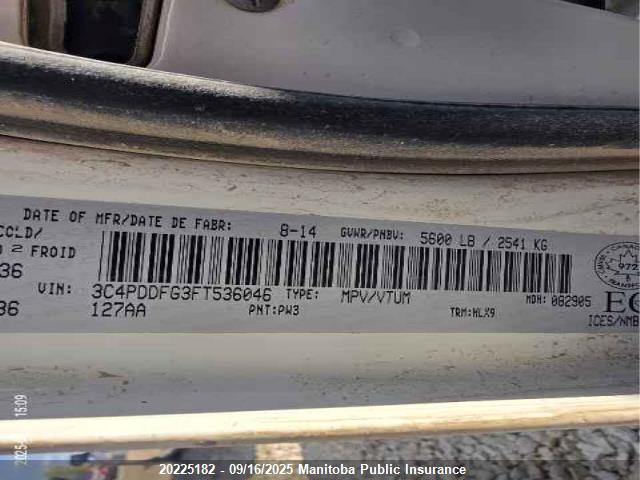 Dodge Journey 2015 3C4PDDFG3FT536046 Image 9