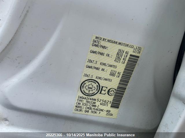 Nissan Titan 2017 1N6AA1F44HN525625 Image 9