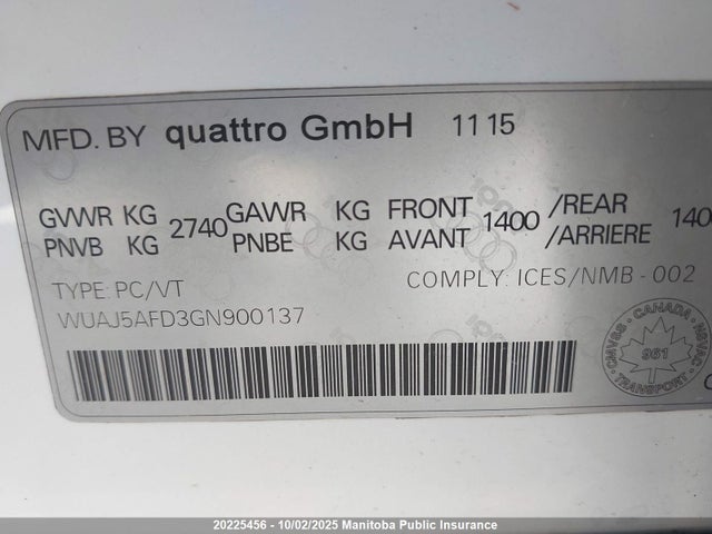 Audi S8 2016 WUAJ5AFD3GN900137 Image 9