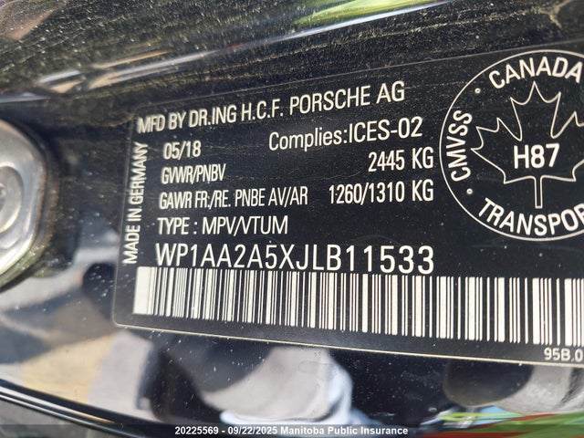Porsche Macan 2018 WP1AA2A5XJLB11533 Image 9