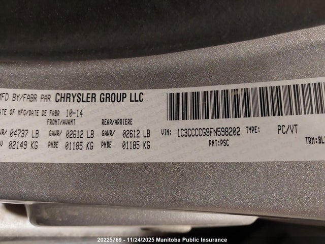 Chrysler 200 C V6 2015 1C3CCCCG9FN598202 Image 20
