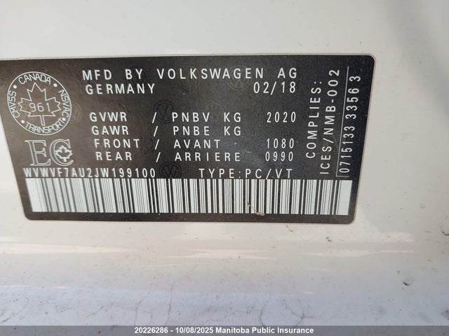 Volkswagen Golf R 2018 WVWVF7AU2JW199100 Image 9