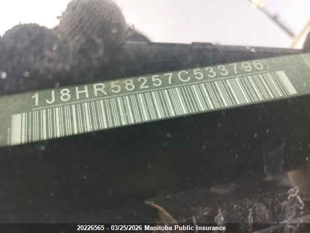 20226565 :رقم المزاد ، 1J8HR58257C533796 vin ، 2007 Jeep Grand Cherokee Limited مزاد بيع