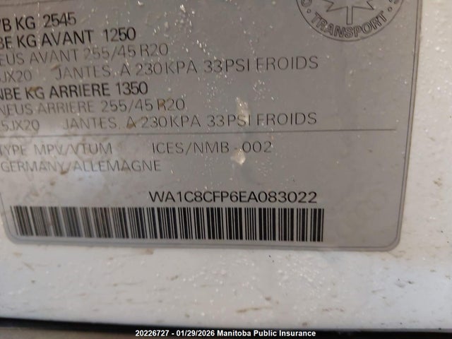 WA1C8CFP6EA083022 Audi Q5 Hybrid