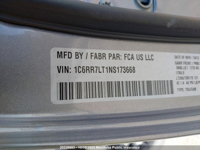 Dodge 1500 2022 1C6RR7LT1NS173668 Image 9