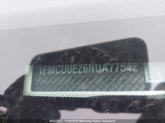 1FMCU0EZ6NUA77542 Ford hev/phev