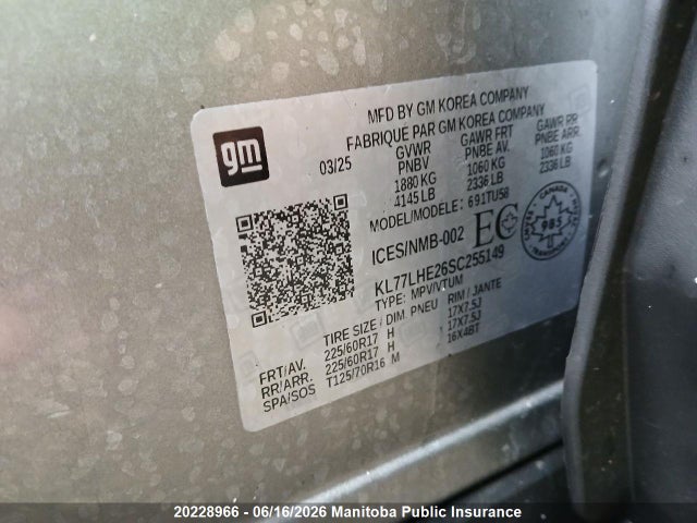 Chevrolet Trax Lt 2025 KL77LHE26SC255149 Image 2