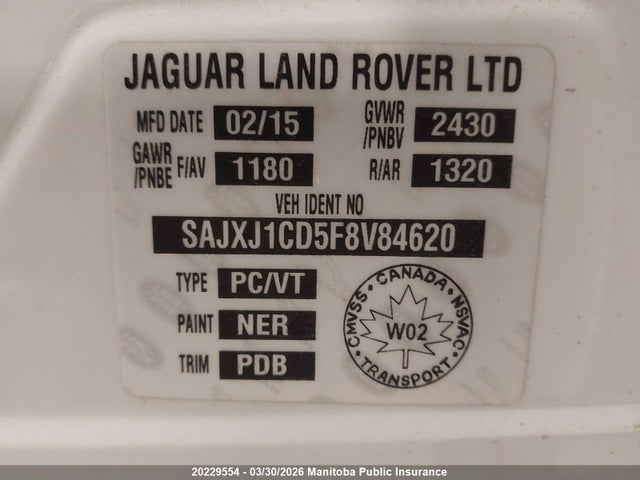 Jaguar XJ 2015 SAJXJ1CD5F8V84620 Image 9