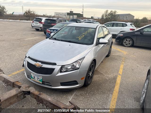 1G1PC5SB1E7380653 Chevrolet Cruze Lt Turbo