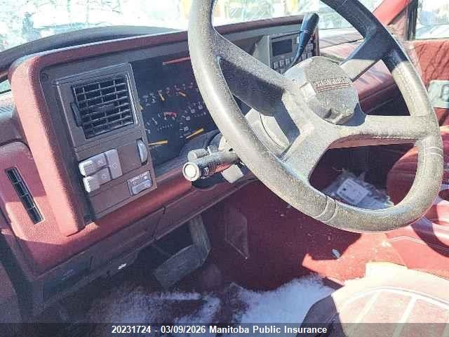 20231724 :رقم المزاد ، 2GCEC19K5M1136626 vin ، 1991 Chevrolet C/r 10/1500 4+cab مزاد بيع