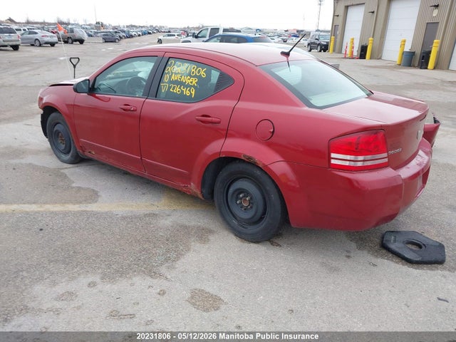 20231806 :رقم المزاد ، 1B3CC5FB7AN226469 vin ، 2010 Dodge Avenger Sxt مزاد بيع