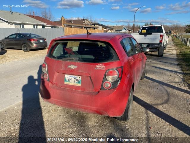 Aukcja sprzedaży 2012 Chevrolet Sonic Ls, vin: 1G1JA6EH4C4115306, numer aukcji: 20231894