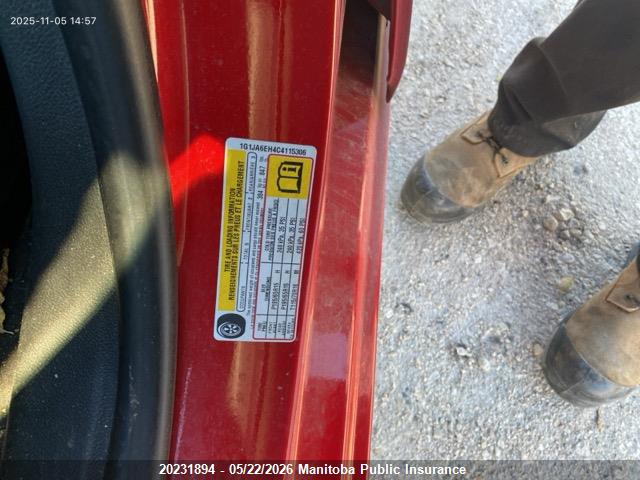 Aukcja sprzedaży 2012 Chevrolet Sonic Ls, vin: 1G1JA6EH4C4115306, numer aukcji: 20231894