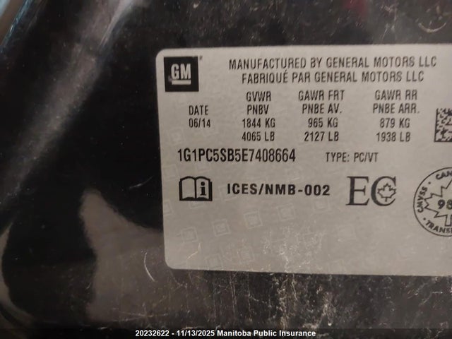 Chevrolet LUV 2014 1G1PC5SB5E7408664 Image 9