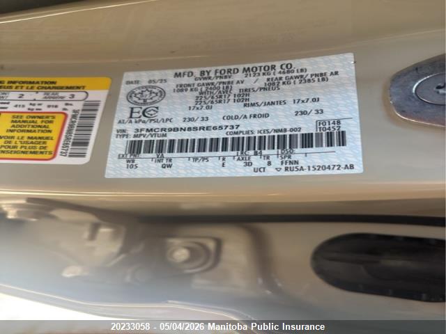 3FMCR9BN8SRE65737 Ford Bronco Sport Big Bend Big Bend