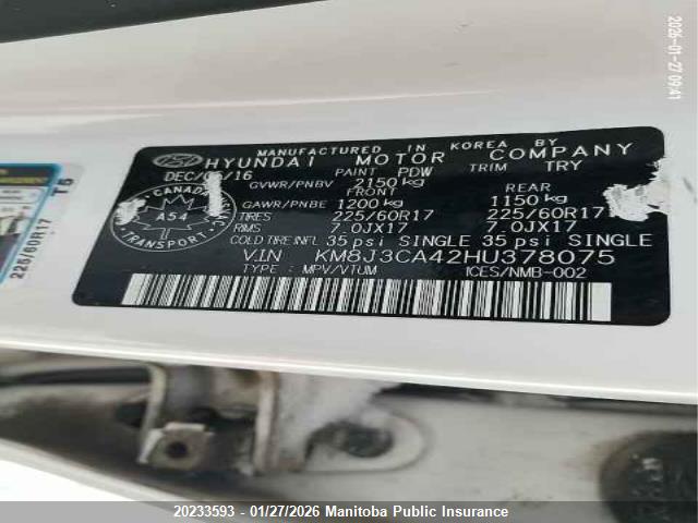 Hyundai Tucson 2017 KM8J3CA42HU378075 Image 11