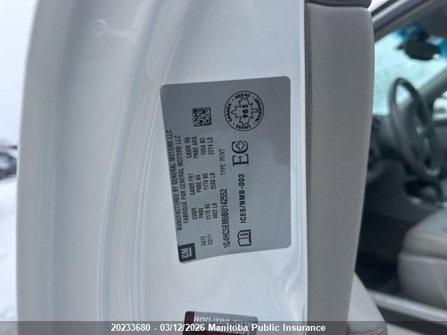 2011 Buick Lucerne Cxl V6 მანქანა იყიდება აუქციონზე, vin: 1G4HC5EM9BU142552, აუქციონის ნომერი: 20233680