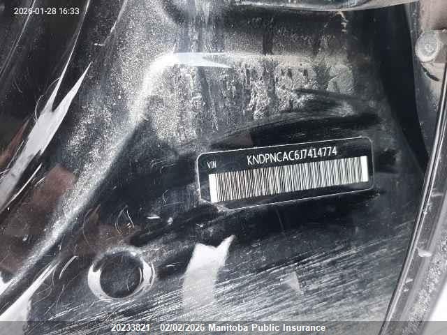 KNDPNCAC6J7414774 KIA Sportage Ex