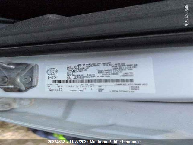 Ford gtdi sigma w/premium fuel 2017 1FMCU0GDXHUC68788 Image 9