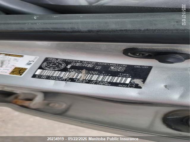 20234919 :رقم المزاد ، JTDKB22U653072017 vin ، 2005 Toyota Prius مزاد بيع