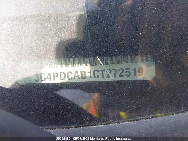 20235485 :رقم المزاد ، 3C4PDCAB1CT272519 vin ، 2012 Dodge Journey Se مزاد بيع