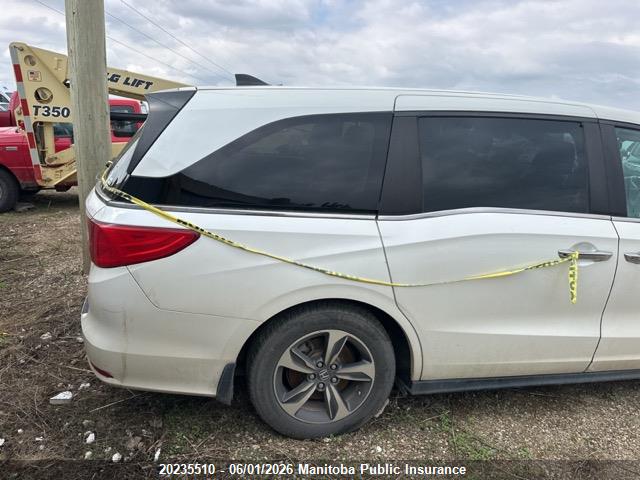 20235510 :رقم المزاد ، 5FNRL6H4XJB505605 vin ، 2018 Honda Odyssey Ex مزاد بيع