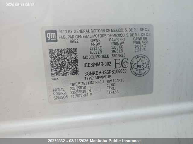 Chevrolet Blazer Lt 2023 3GNKBHRS5PS106069 Image 9