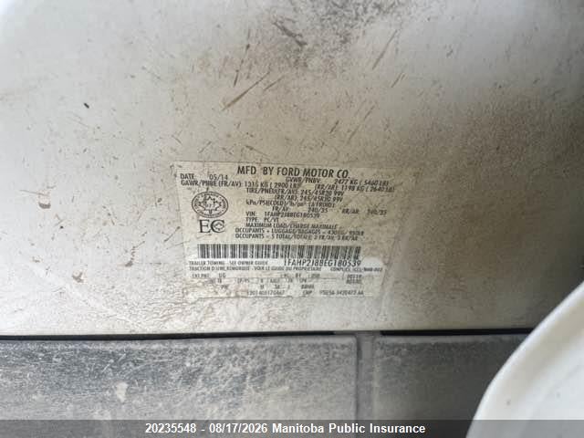 Ford Taurus Limited 2014 1FAHP2J88EG180539 Image 9