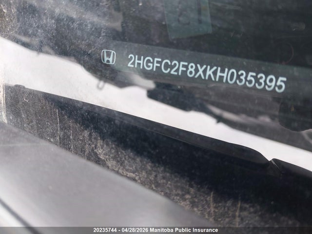 Продаж на аукціоні авто 2019 Honda Civic Sport, vin: 2HGFC2F8XKH035395, номер лоту: 20235744