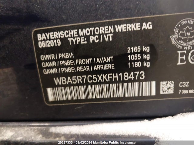 WBA5R7C5XKFH18473 BMW 330i Xdrive