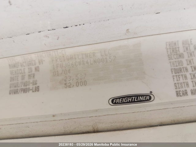 20238193 :رقم المزاد ، 1FUJA6CVX4LN00157 vin ، 2004 Freightliner Other مزاد بيع