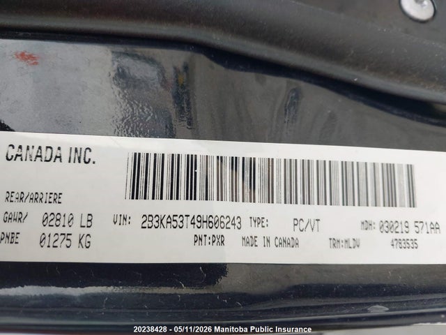 Продаж на аукціоні авто 2009 Dodge Charger R/t, vin: 2B3KA53T49H606243, номер лоту: 20238428