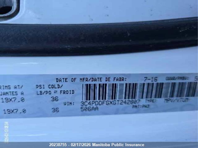 3C4PDDFGXGT242807 Dodge Journey R/t